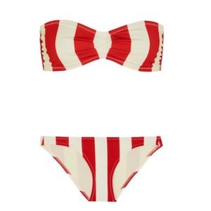 Solid & Striped Chloé bikini top red white